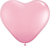6" Heart Pink (100 count) Qualatex (SKU: 43642)