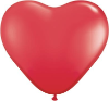 6" Heart Red (100 count) Qualatex (SKU: 43645)
