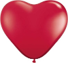 6" Heart Ruby Red  (100 count) Qualatex (SKU: 43647)