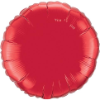 18" Round Ruby Red Qualatex Microfoil (5 ct.) (SKU: 22634)