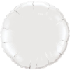 18" Round White Qualatex Microfoil (5 ct.) (SKU: 12921)